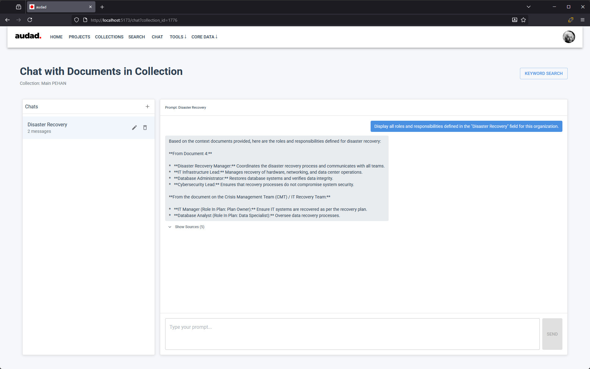 Chat with your Documents Screenshot